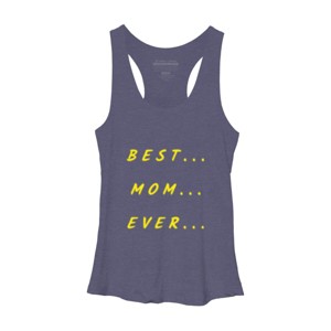 Women's Design By Humans Best Mom Ever Text By swaise Racerback Tank Top - 1 of 2