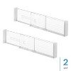iDesign Plastic Adjustable Deep Drawer Dividers - Set of 2 - Clear - 3 of 4