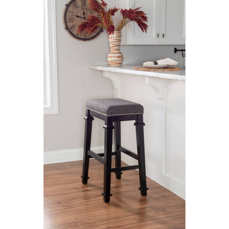 Kennedy Backless Barstool Wood - Linon, 6 of 10