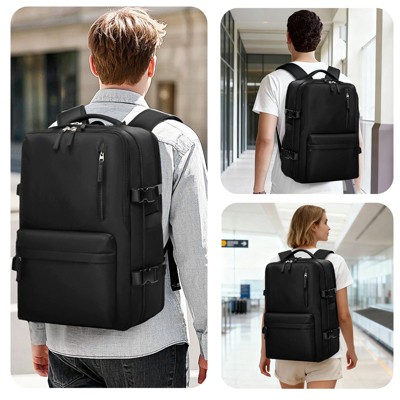 SUGIFT Expandable Travel Backpack 20L-30L, Water-Resistant 17.3 Inch Laptop Backpack with USB Charging Port for Business — фото 3