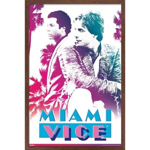 Trends International Miami Vice (1984) - Crockett and Tubbs Framed Wall Poster Prints - 1 of 4