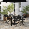 Merrick Lane Set of 4 Versatile Flex Comfort Indoor/Outdoor Fold Chairs with Metal Frames - 2 of 4