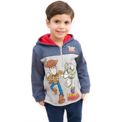 Disney Pixar Toy Story Woody Buzz Lightyear Little Boys Fleece Half Zip Hoodie 7 Target