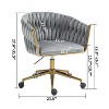 NicBex Adjustable Height Home Office Desk Chairs with Universal Wheels for Work Study Vanity,Bedroom - 3 of 4