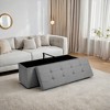 43" Storage Ottoman Bench, Ottoman with Storage, Ottoman Bench, Hold up to 660lb for Living Room - 4 of 4