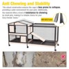 Aivituvin Chew-Resistant Metal Frame Rabbit Hutch, Rabbit House with Wheels for Easy Movement-AIR19-X - 4 of 4