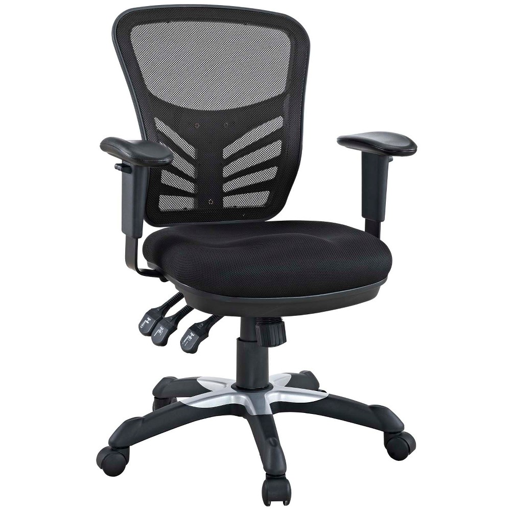 Photos - Computer Chair Modway Articulate Mesh Office Chair Midnight Black  