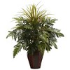 Nearly Natural Mixed Grass & Fern with Decorative Planter - 2 of 2