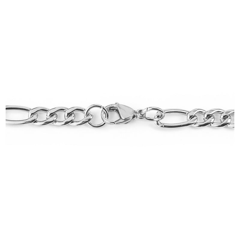 Men's Crucible Stainless Steel Polished Figaro Chain Necklace (6.9mm), 2 of 4
