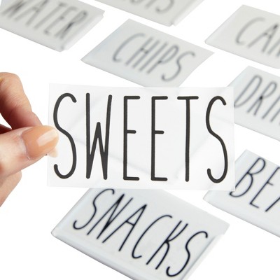 Talented Kitchen Talented Kitchen 8 Piece Metal Basket Labels Clip On Holders with 40 Labels, White Label Clips for Storage Bins