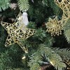 Juvale 24 Pack Bulk Christmas Star - Gold Ornaments, 6 Inches Gold Christmas Tree Decorations, for Hanging on Christmas Trees - 2 of 4