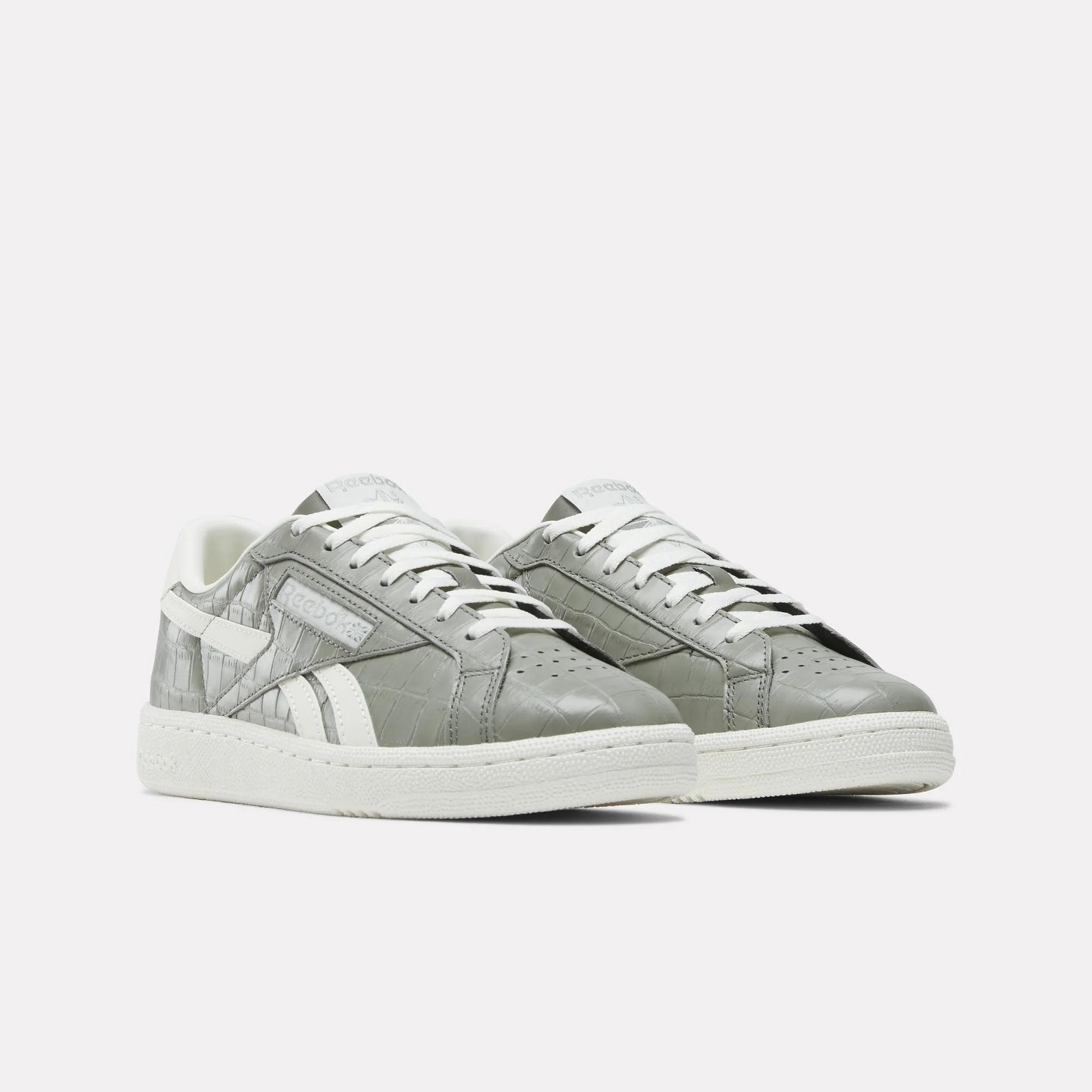 Женские кроссовки Reebok Club C Grounds UK Shoes Size 9 Still Grey/Chalk/Escape Grey, цвет: Серый — фото 4