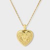 14K Gold Dipped Heart Charm Initial Necklace - A New Day™ Gold - 2 of 4
