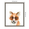 Amanti Art Fox in Glasses by Mercedes Lopez Charro Canvas Wall Art Print Framed 16 x 20-in. - 4 of 4