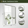 Aluminum Alloy Rectangular Wall Mirror with Rounded Corners and Electroplated Silver Finish - 3 of 3