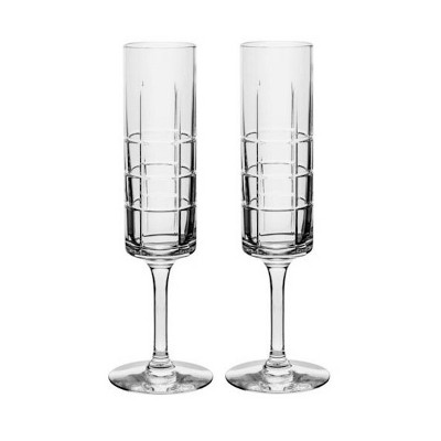 Orrefors Street Champagne Glass, Set of 2