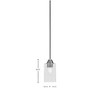 Toltec Lighting Paramount 1 - Light Pendant in  Brushed Nickel with 4" Square Clear Bubble Shade - 2 of 2