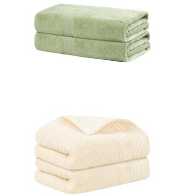 REGALWOVEN Cotton Absorbent Soft Bath Hand Cloths Towels 2 Piece Sets