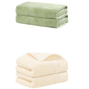 REGALWOVEN Cotton Absorbent Soft Bath Hand Cloths Towels 2 Piece Sets - 1 of 4