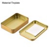 Unique Bargains Tinplate Portable Compact Durable Storage Container with Clear Window Lids 1 Pc - 3 of 4