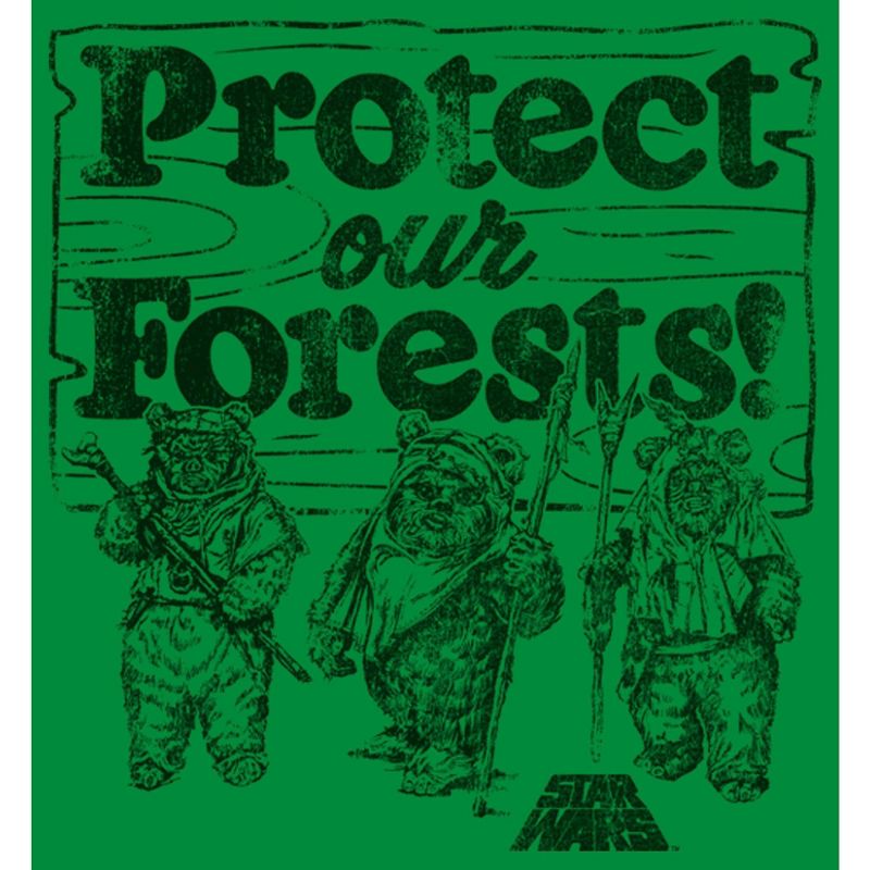 Men's Star Wars Ewok Protect Our Forests T-Shirt, 2 of 5