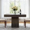 Space-Saving Square Dining Table for 4 – Modern Farmhouse Style with Wooden Pedestal Base – 31.5" Compact Table Ideal - 3 of 4