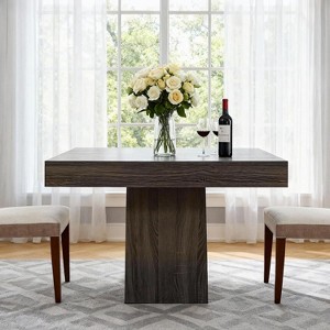 TackView Square Dining Table for 4-6, 31.5''Kitchen Table with Pedestal Base, Dinner Table for Small Space - 1 of 4