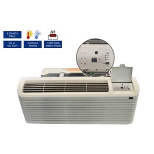 BHI 9000 BTU 230V 400 sq ft PTAC with Heat Pump and 3600 Watts Electric Heater Included - 1 of 4