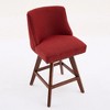 Gulches Upholstered Counter Height Swivel Barstools, 26" H, Wine Red Fabric, Set of 2 - 4 of 4