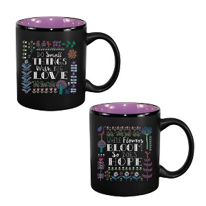 Courtside Market Bright Folklore Inspiration 11 oz Tuxedo Mug 2 Piece Set - 1 of 1