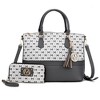 MKF Collection Saylor Circular M Emblem Print Women’s Tote Bag with Wallet by Mia K - 2 of 4