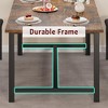 63" Extendable Dining Room Table Set With 2 Upholstered Benches for 4-6, 3 Piece Large Rectangle Kitchen Table Set With Metal Frame for Home - 3 of 4