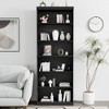 PexFix 41"x31"x16" Doorless Wood Bookshelf Storage Cabinet Bookcase&Office Cabinet for Kitchen Bedroom Entryway Living Room Dinning Room Black - 4 of 4