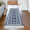 Area Rug, Machine Washable Tassel Rugs for Living Room, Indoor Non-Slip Front Door Mat, Stain Resistant Floor Cover Carpet, Bordered - 3 of 4