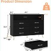 coucheta 6 Drawers Dresser for Bedroom with LED Light & Charging Station, 47'' Modern Chest of Double Wide Drawers, for Living Room, Hallway - 2 of 4
