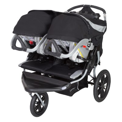 Navigator Lite Double Jogger Stroller with Swivel Wheel, Black