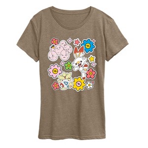 Women's - Pokémon - Pokémon Spring Stickers Short Sleeve Graphic T-Shirt - 1 of 3