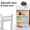 Kids Study Desk with Chair & Bookshelf - White Writing Desk Set with Bulletin Board, Storage Cabinets for Ages 3-8 - 4 of 4