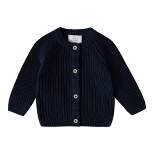Stellou & Friends 100% Cotton Chunky Ribbed Knitted Cardigan for Baby and Toddler Boys & Girls