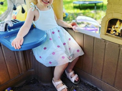 Oshkosh B'gosh Toddler Girls' Chambray Short Sleeve Tulle Dress - Light  Pink/blue Denim : Target