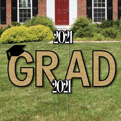 Big Dot of Happiness Gold Tassel Worth The Hassle - Grad Yard Sign Outdoor Lawn Decorations - 2021 Graduation Party Yard Signs - Grad