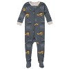 Gerber Baby and Toddler Boys' Snug Fit Footed Cotton Pajamas - Dump Truck - 24 Months - 2-Pack - image 2 of 4