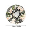 Unique Bargains Women Double Layer Begonia Flowers Shower Cap Green White 1 Pc - 2 of 3