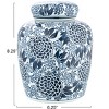 Storied Home Decorative Ceramic Ginger Jar with Lid, Blue and White - 2 of 4