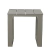 21.3'' Versatile Patio End Table - Gray Modern Geometric Pattern - Rust-Resistant Aluminum - 2 of 4