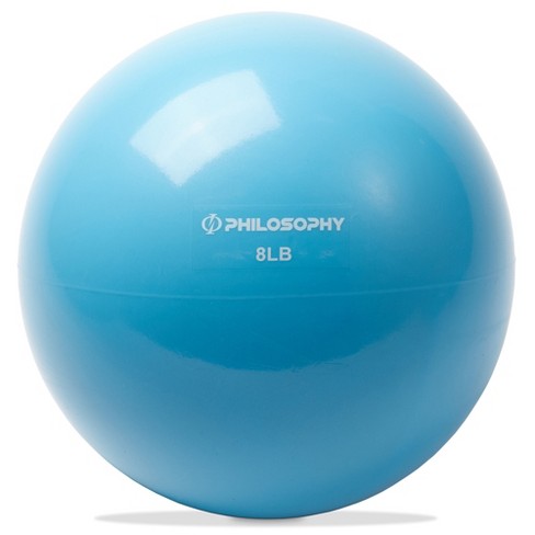 Philosophy Gym Toning Ball, 8 Lb, Blue - Soft Weighted Mini