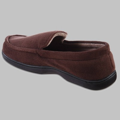 isotoner signature men's memory foam microsuede nigel moccasin slippers
