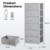 Pellebant Vertical Dresser for Bedroom 6 drawer Storage Tower Steel Frame Wood Top Easy Pull Non-woven Fabrics Drawer - 2 of 4
