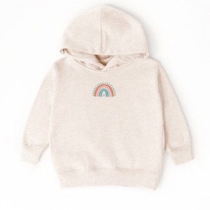 The Juniper Shop Embroidered Rainbow Heart Toddler Hoodie - 1 of 4