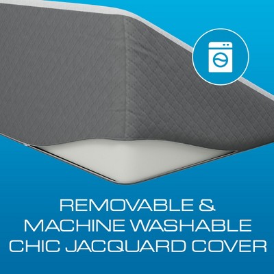 Extra Wide Gray and White Memory Foam Bed Wedge Pillow